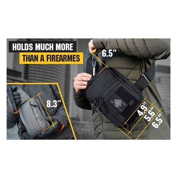 Concealed Carry Handgun Tactical Bag Shoulder Chest Pack with Sling - Picture 9 of 15